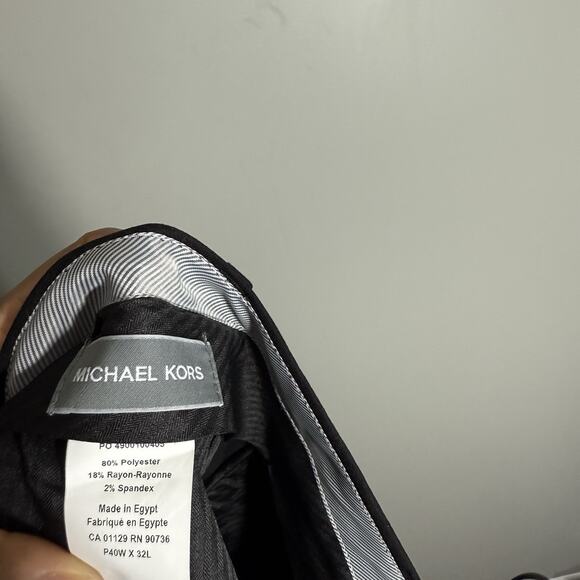 Michael Kors Matisse Dress Pants Black Stretch Wrinkle Resistant Mens Size 40X32 - Picture 4 of 6